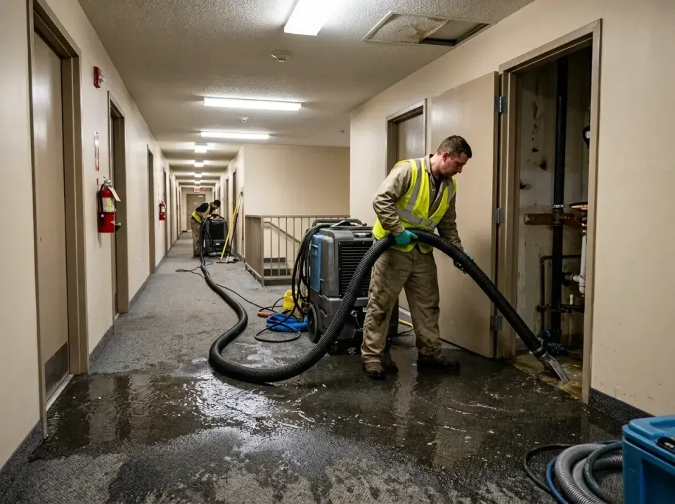 multi-unit-apartment-hallway-f-005 — frequently asked questions, Emergency Burst Pipe Water Extraction & Removal in Chouteau…